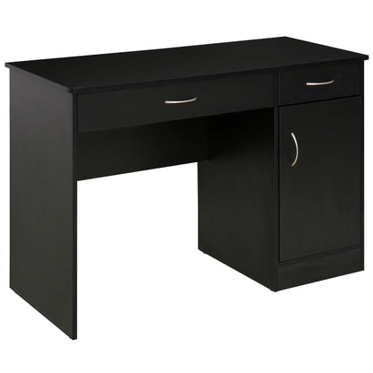 Computer Desk With Storage Drawers, Black Writing Desks Black at Gallery Canada