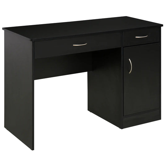 Computer Desk With Storage Drawers, Black Writing Desks Black at Gallery Canada