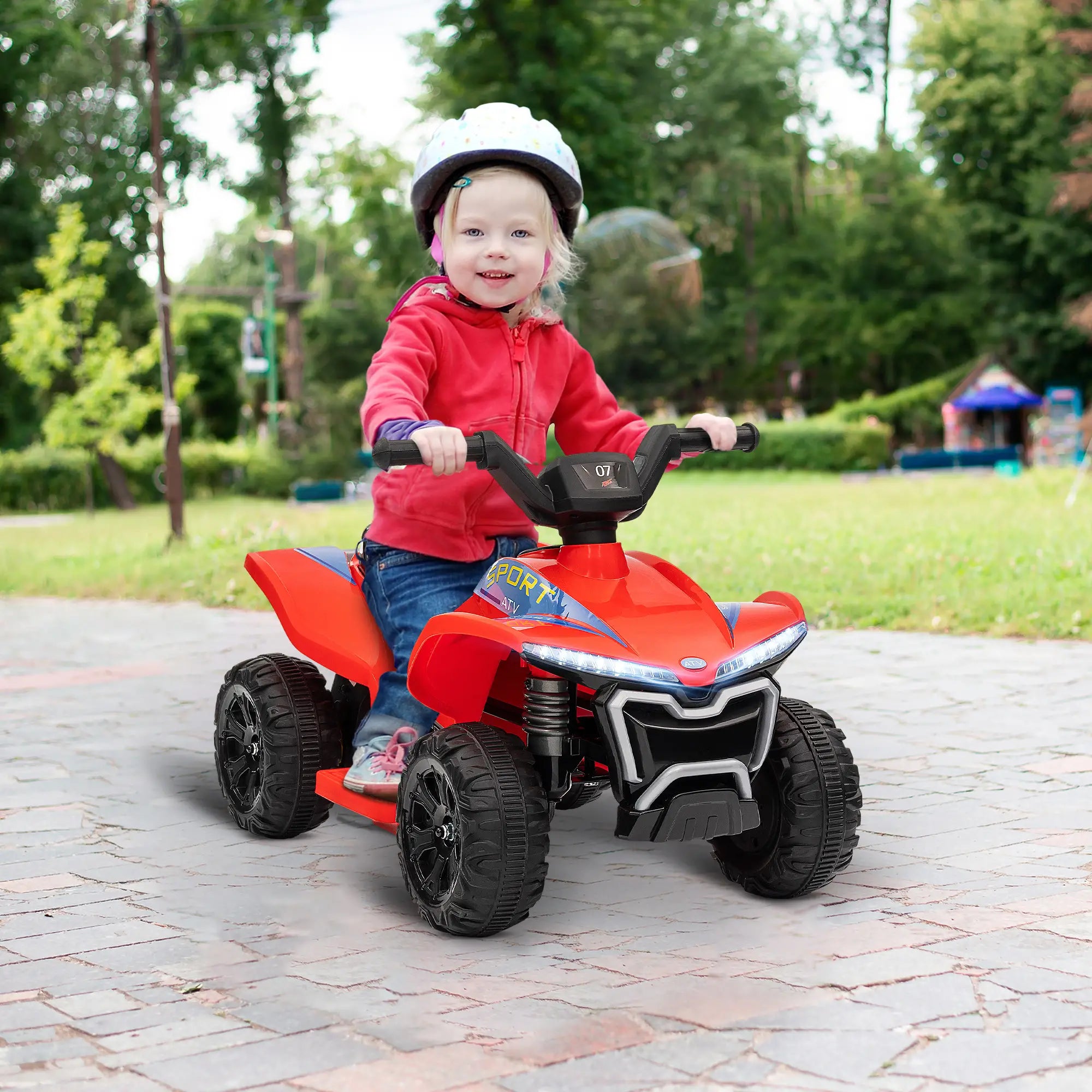 Kids ATV, 6V Battery Powered, for 18-36 Months, Red Electric Ride On Toys at Gallery Canada