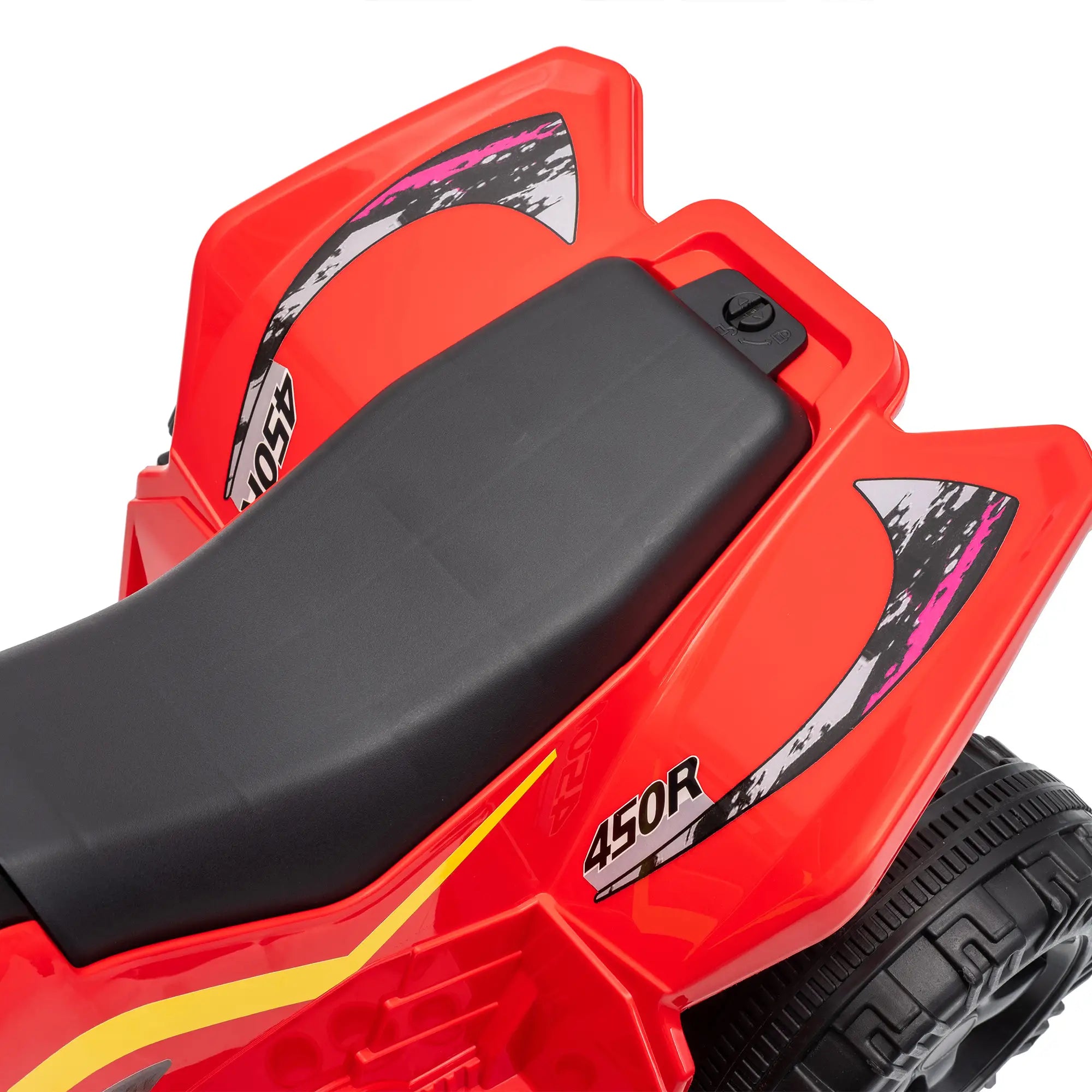 6V Kids ATV Quad, Button Control, 45Mins Runtime, Red Electric Toy Cars at Gallery Canada