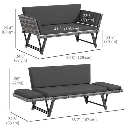 Convertible Wicker Loveseat, Grey Patio Chaise Lounge, Grey Patio Furniture Sets at Gallery Canada