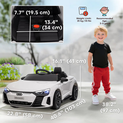 Remote Control Ride On Car, 12V Electric Toy for Kids, White Electric Toy Cars at Gallery Canada