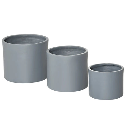 Outdoor Planter Set, 13/11.5/9 in, Flower Pots with Drainage Holes Garden Accessories at Gallery Canada
