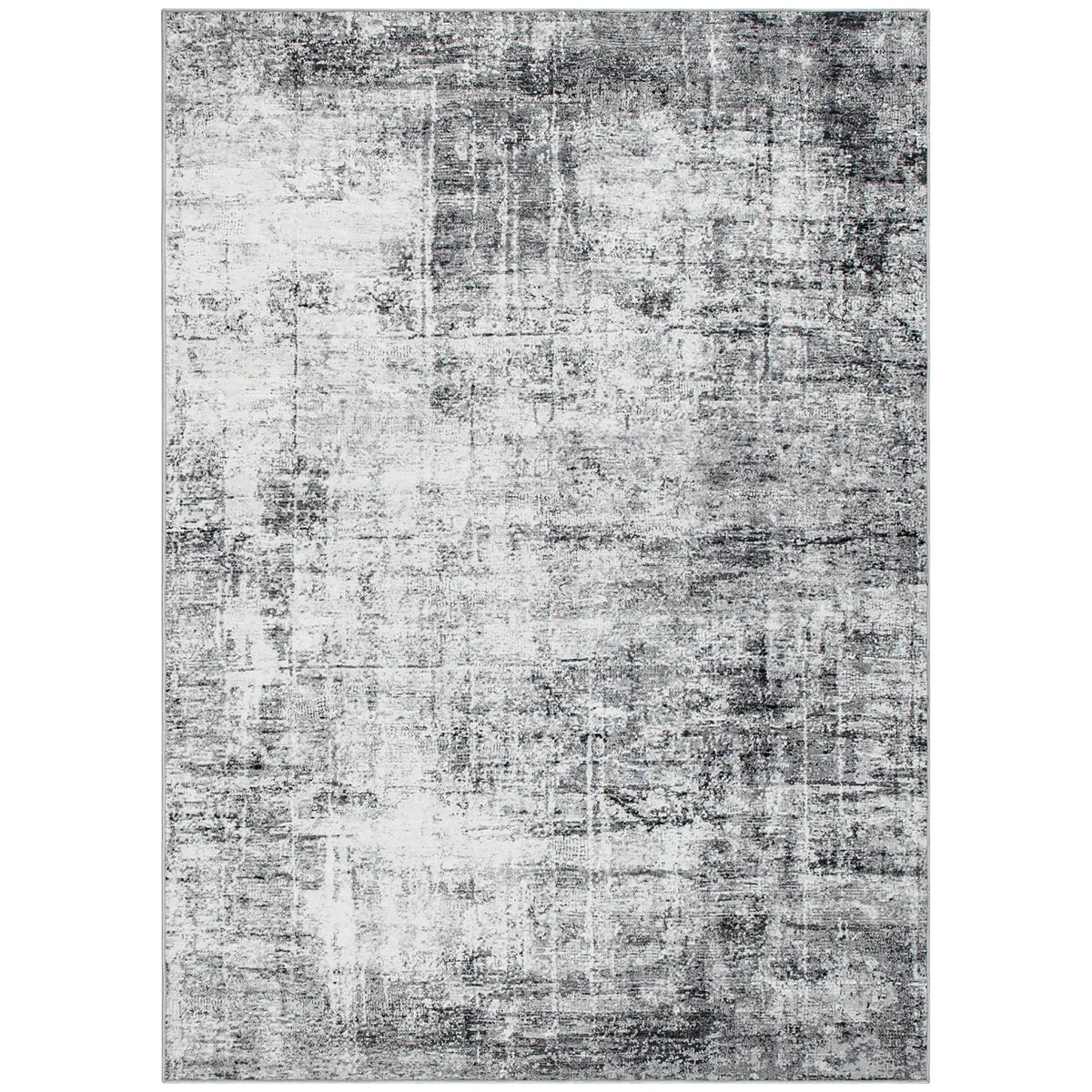 Modern Abstract Area Rug 8x10, Machine Washable, Non-Slip, Grey Living Room Furniture Grey at Gallery Canada