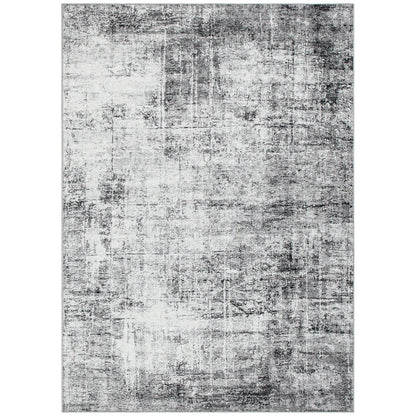 Modern Abstract Area Rug 8x10, Machine Washable, Non-Slip, Grey Living Room Furniture Grey at Gallery Canada