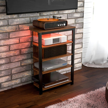 TV Stand for 29" TVs, 4-Tier Storage Shelves, LED Lights TV Stands at Gallery Canada