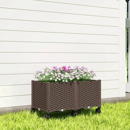 Plastic Raised Garden Bed, Self Watering Planter Box With Drainage Holes Raised Garden Beds at Gallery Canada