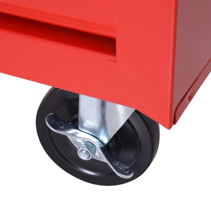 7 Drawer Roller Tool Chest, Mobile Lockable Toolbox, Red Tool Organizers at Gallery Canada