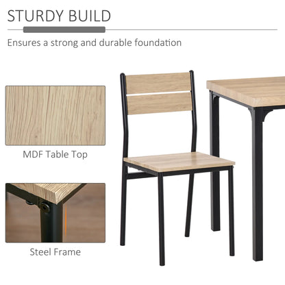 2-Piece Dining Table Set, Natural Wood, Metal Legs Bar Sets at Gallery Canada