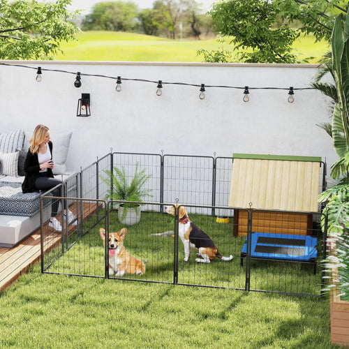 16 Panels Dog Playpen, Portable, for Medium Dogs, 31.5