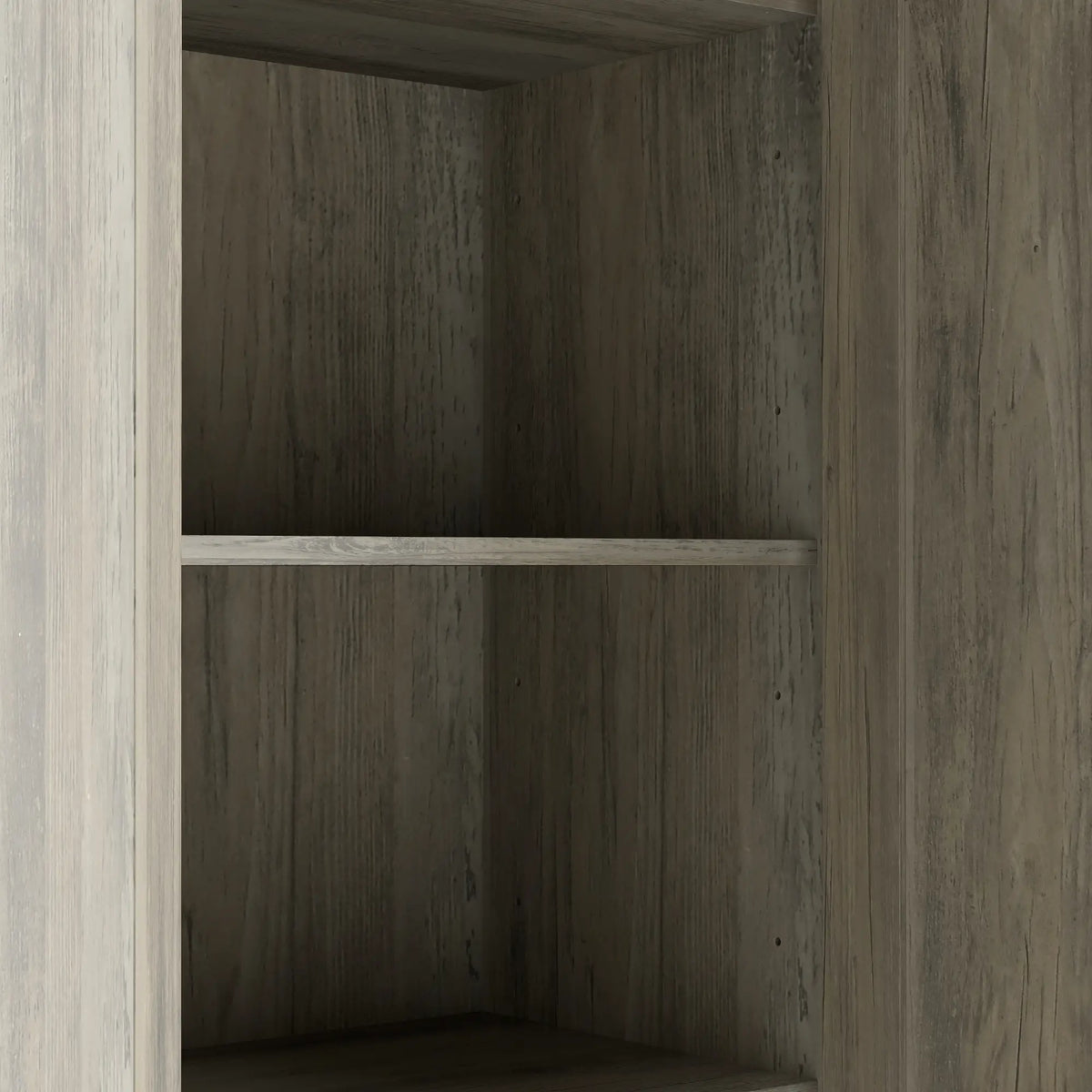 67" Farmhouse Pantry Cabinet, 2 Doors, Adjustable Shelves, Distressed, Grey Storage Cabinets at Gallery Canada