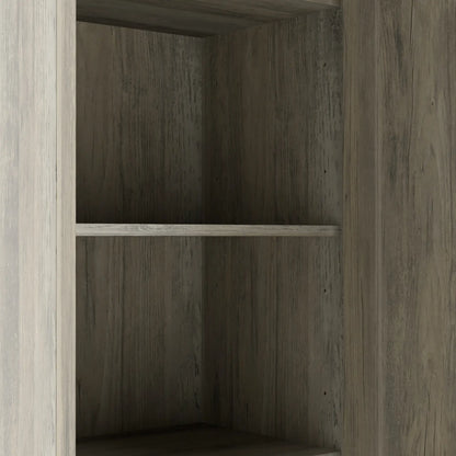 67" Farmhouse Pantry Cabinet, 2 Doors, Adjustable Shelves, Distressed, Grey Storage Cabinets at Gallery Canada