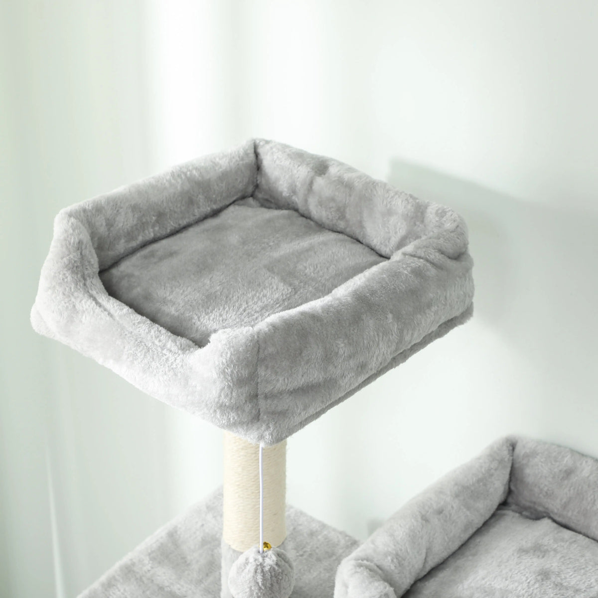Cat Tree, 70 Inch Multi-Level Tower with Condos, Beds, Hammock, Light Grey Cat Towers at Gallery Canada