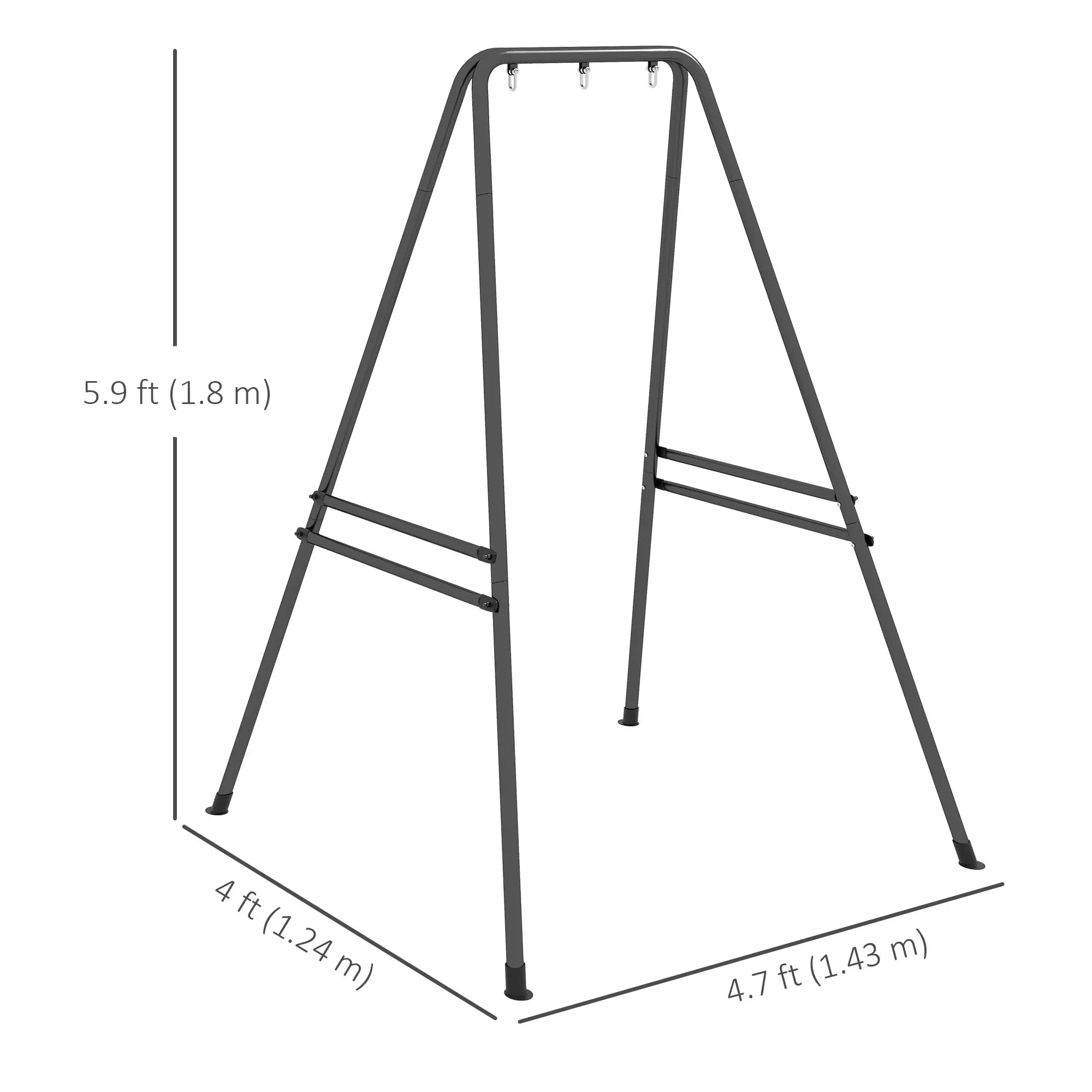 Heavy Duty Metal Hammock Chair Stand, 48.8