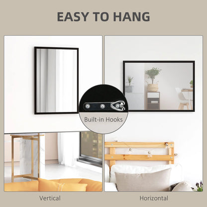 22" x 30" Bathroom Mirror, Rectangular Wall Mirror, Black Wall Mirrors at Gallery Canada