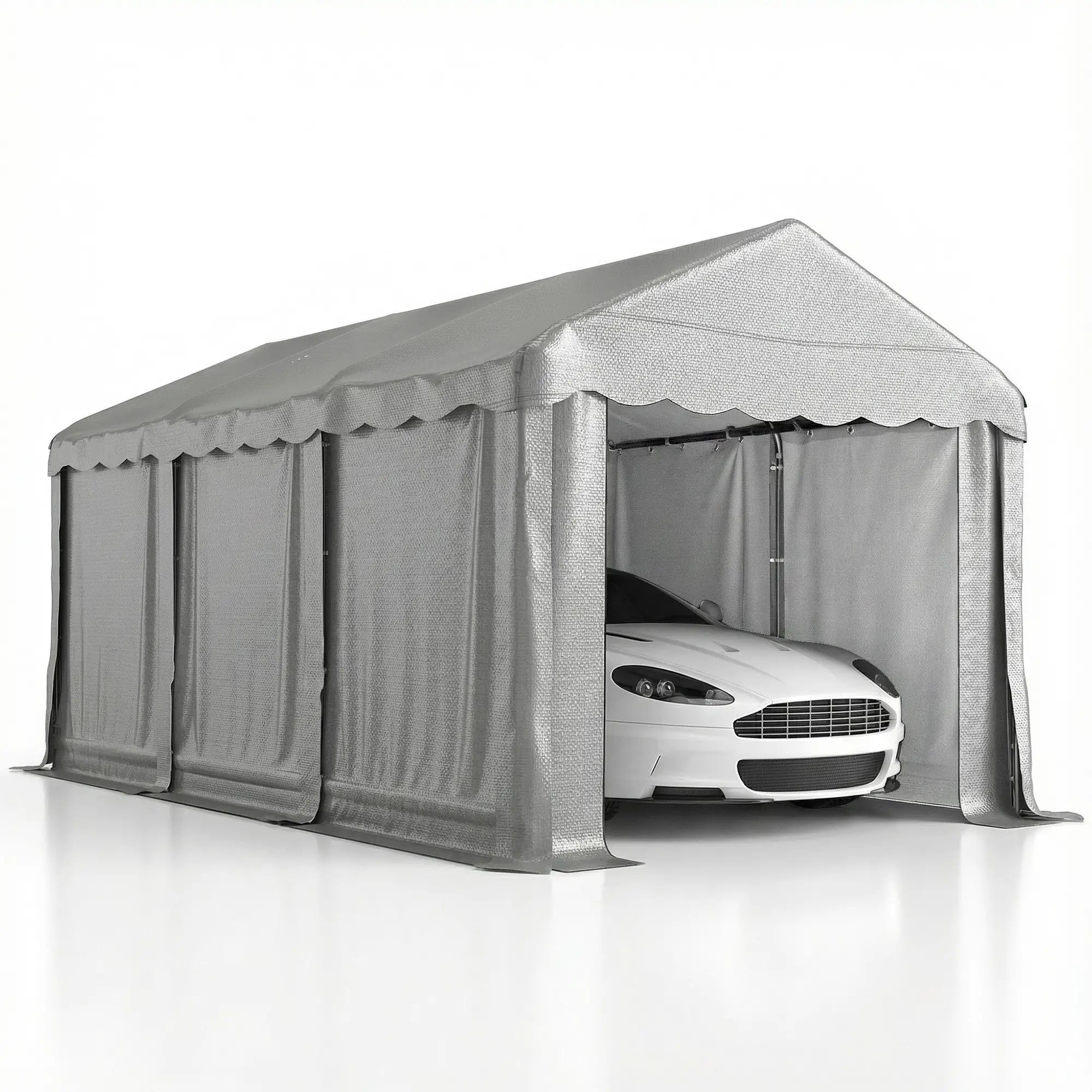 20' x 10' Portable Shed, Outdoor Storage Tent, Light Grey Portable Shed at Gallery Canada
