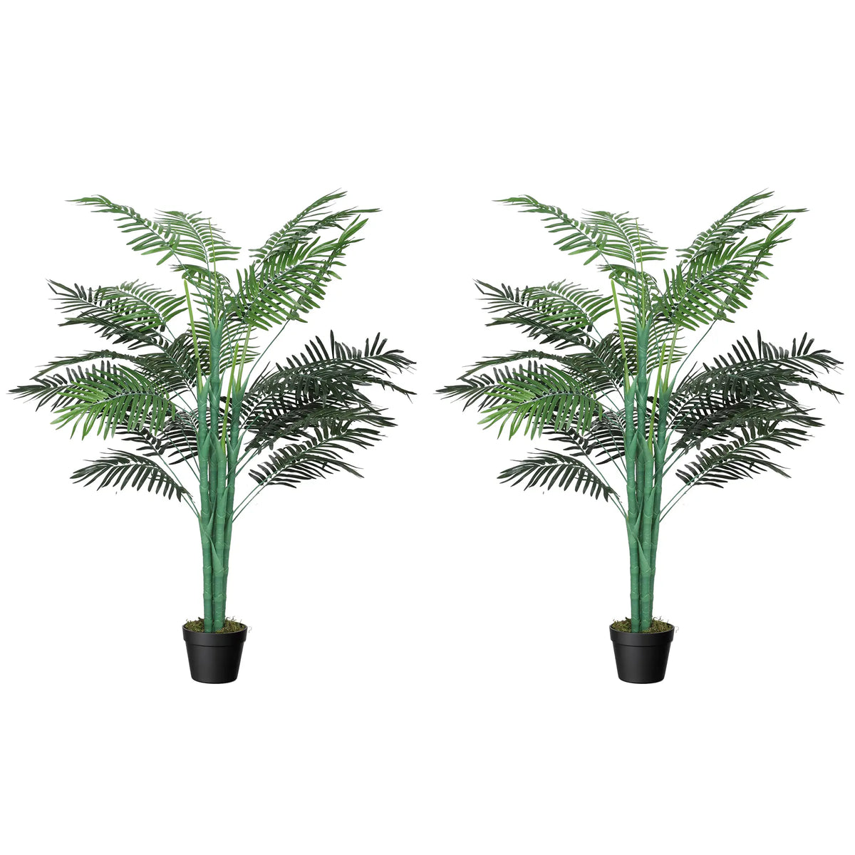 5FT Artificial Palm Tree Set, Fake Tropical Plant In Pot, Green Artificial Trees at Gallery Canada
