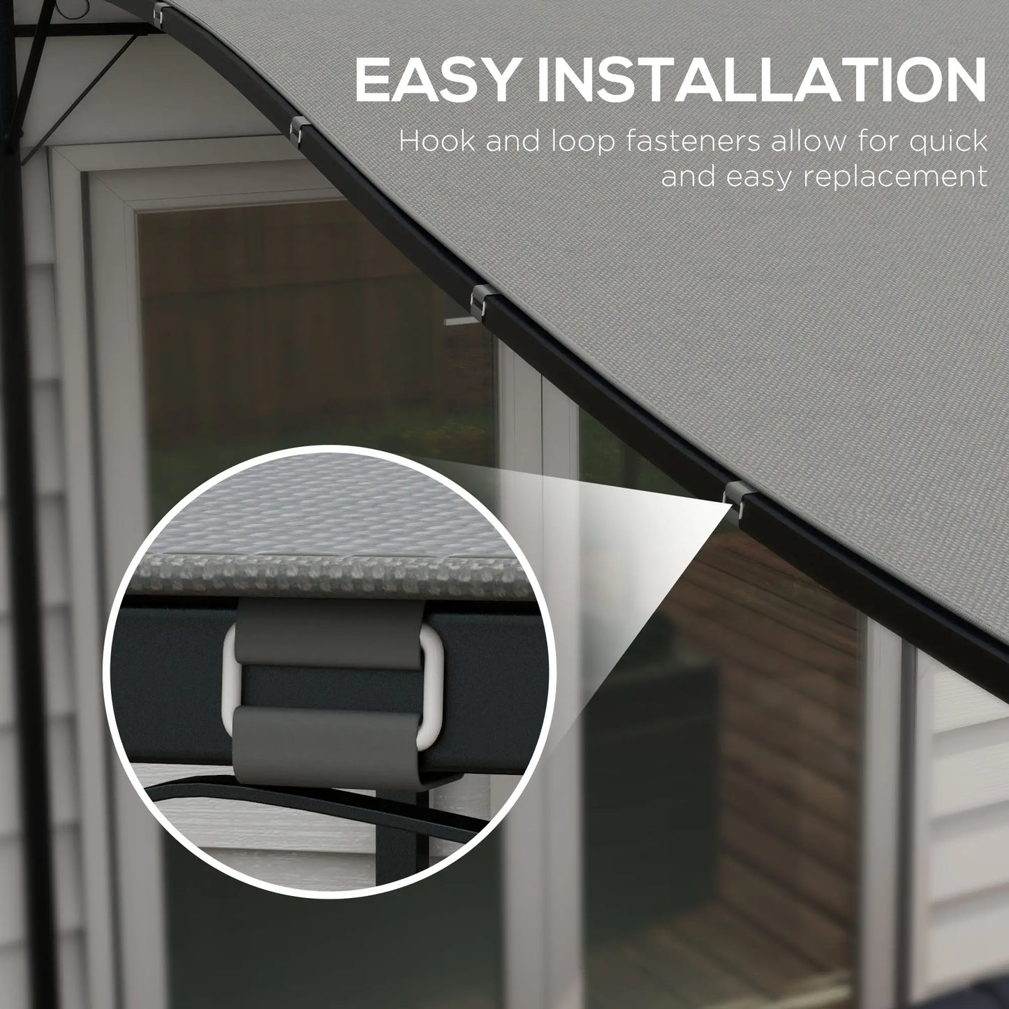 Canopy Replacement, Pergola Shade Cover, 10' x 10', Dark Grey Gazebo Canopy Replacement at Gallery Canada