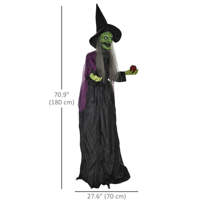 5.9' Life Size Animatronic Old Witch, Sound, Motion Activated, Light Up Eyes Halloween Decorations at Gallery Canada