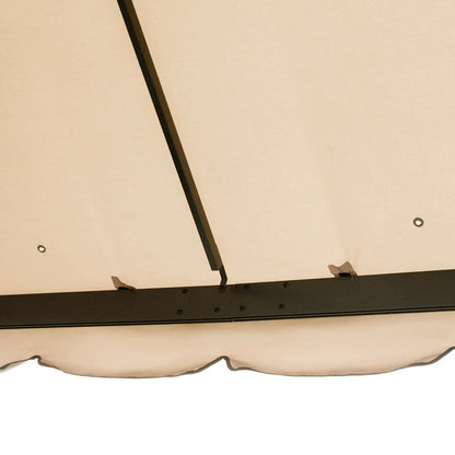 Deck Gazebo with Curtains, Mesh Screen, 10ft x 10ft, Khaki Gazebos at Gallery Canada