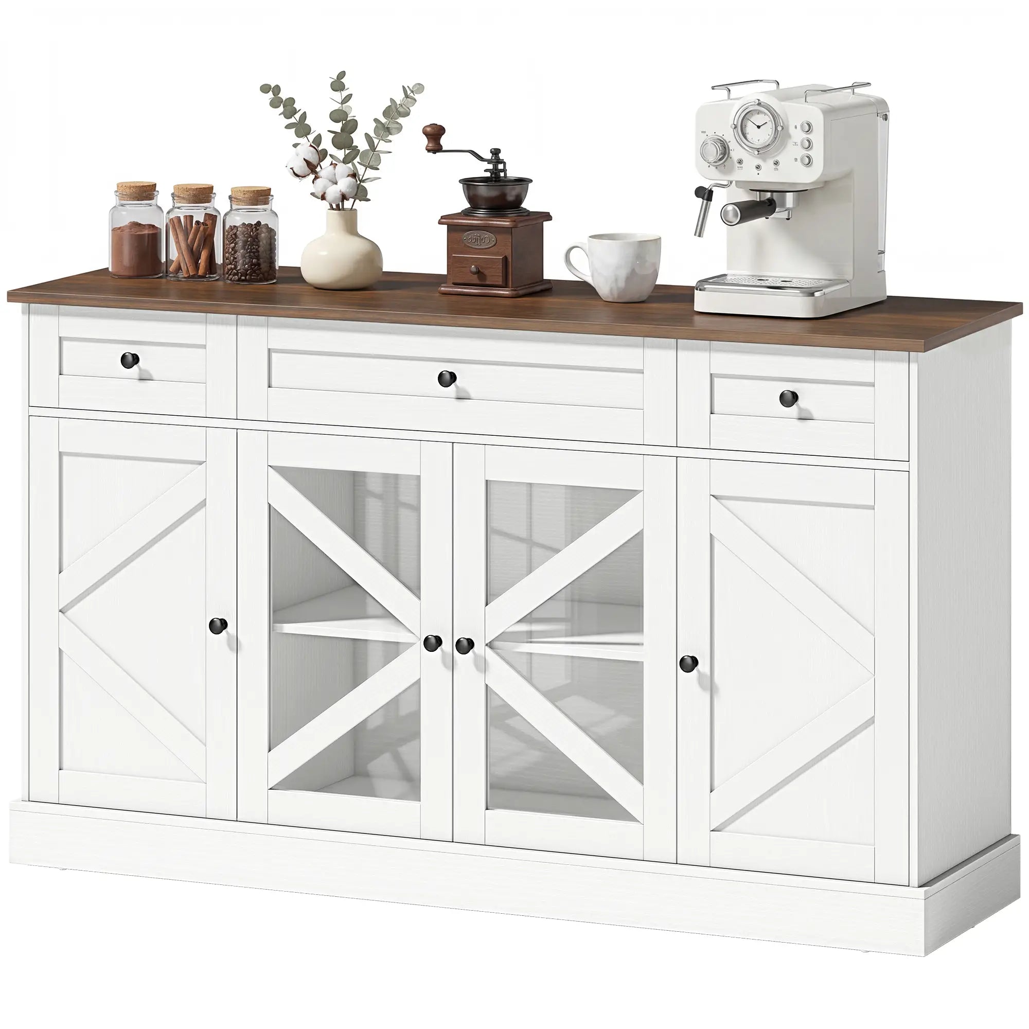 Farmhouse Sideboard Buffet Cabinet, 54