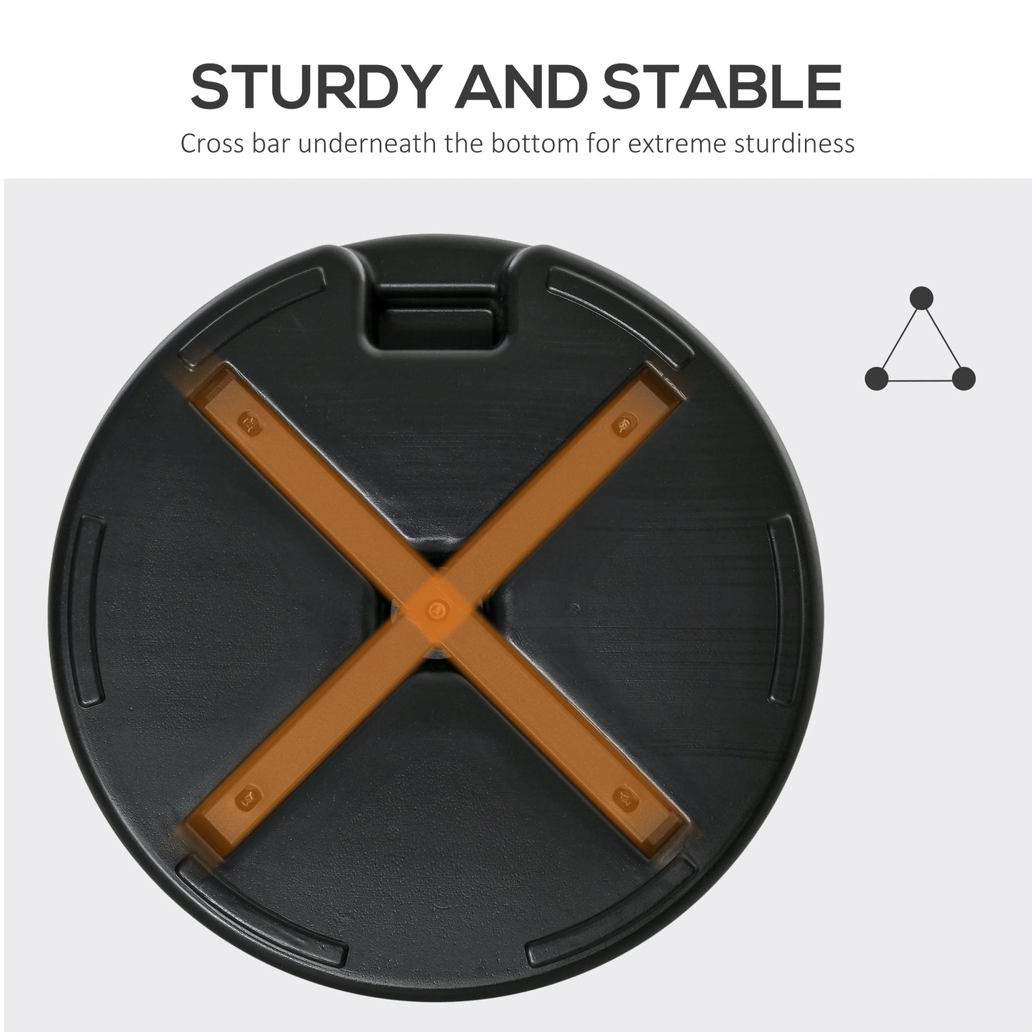 22'' Round Parasol Base, Water Filled, for 1.5''/1.9'', Black Umbrella Bases at Gallery Canada