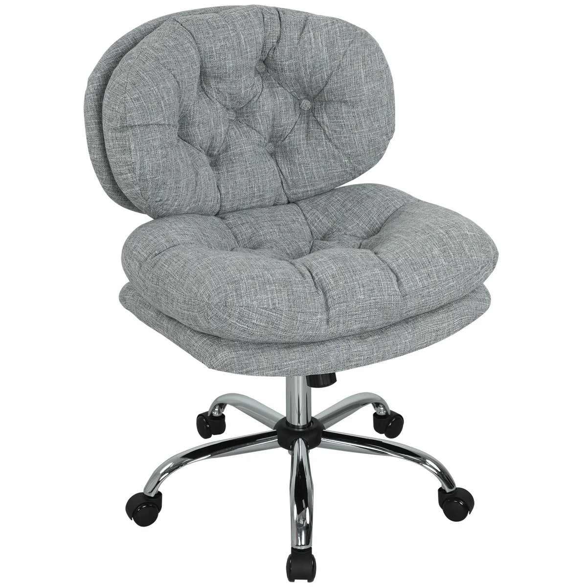 Armless Office Chair, Wide Padded Seat, Adjustable Height, Tilt Function, Grey Task Chairs at Gallery Canada