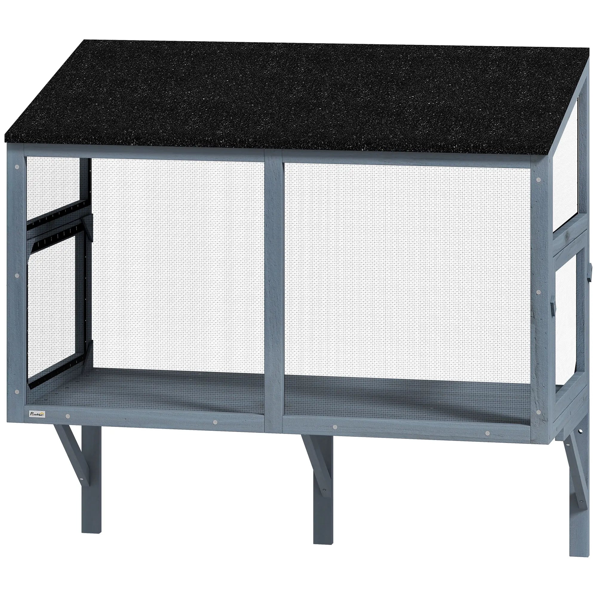 Outdoor Cat Enclosure, Expandable Wooden Cat House, 39.4