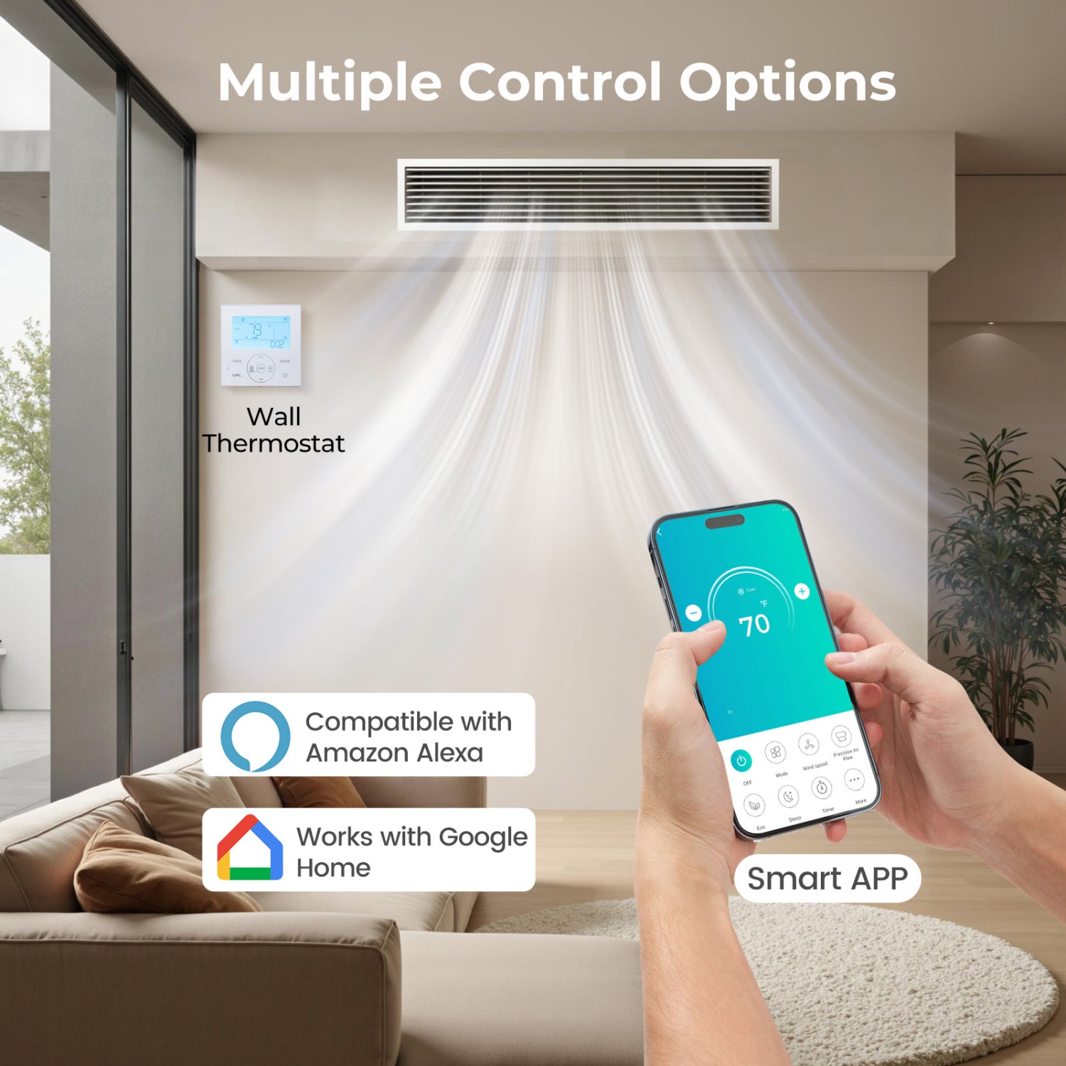 Concealed Ducted Mini Split AC, 35000 BTU, 2 Zone, 22.5 SEER2, White 2 Zone Mini Split at Gallery Canada