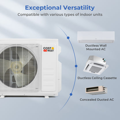 Ceiling Cassette Mini Split AC, 22.5 SEER2, 35000 BTU, 3 Zone, White 3 Zone Mini Split at Gallery Canada