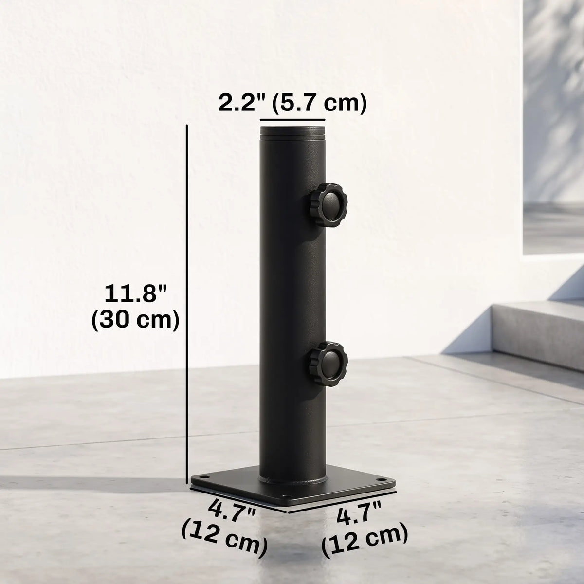 Deck Mount Umbrella Holder, Outdoor Base Stand, Black Umbrella Bases at Gallery Canada