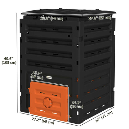 Compost Bin, Garden Composter, 120 Gallon (450L), Orange Garden Accessories at Gallery Canada