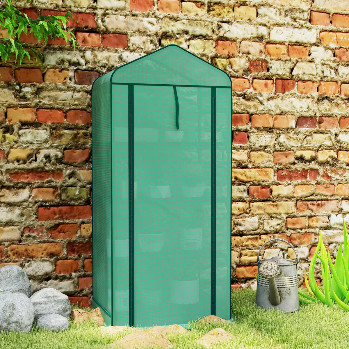 Mini Greenhouse With Screen Roof, 27.6" x 19.7" x 62.2", Green Mini Greenhouses at Gallery Canada