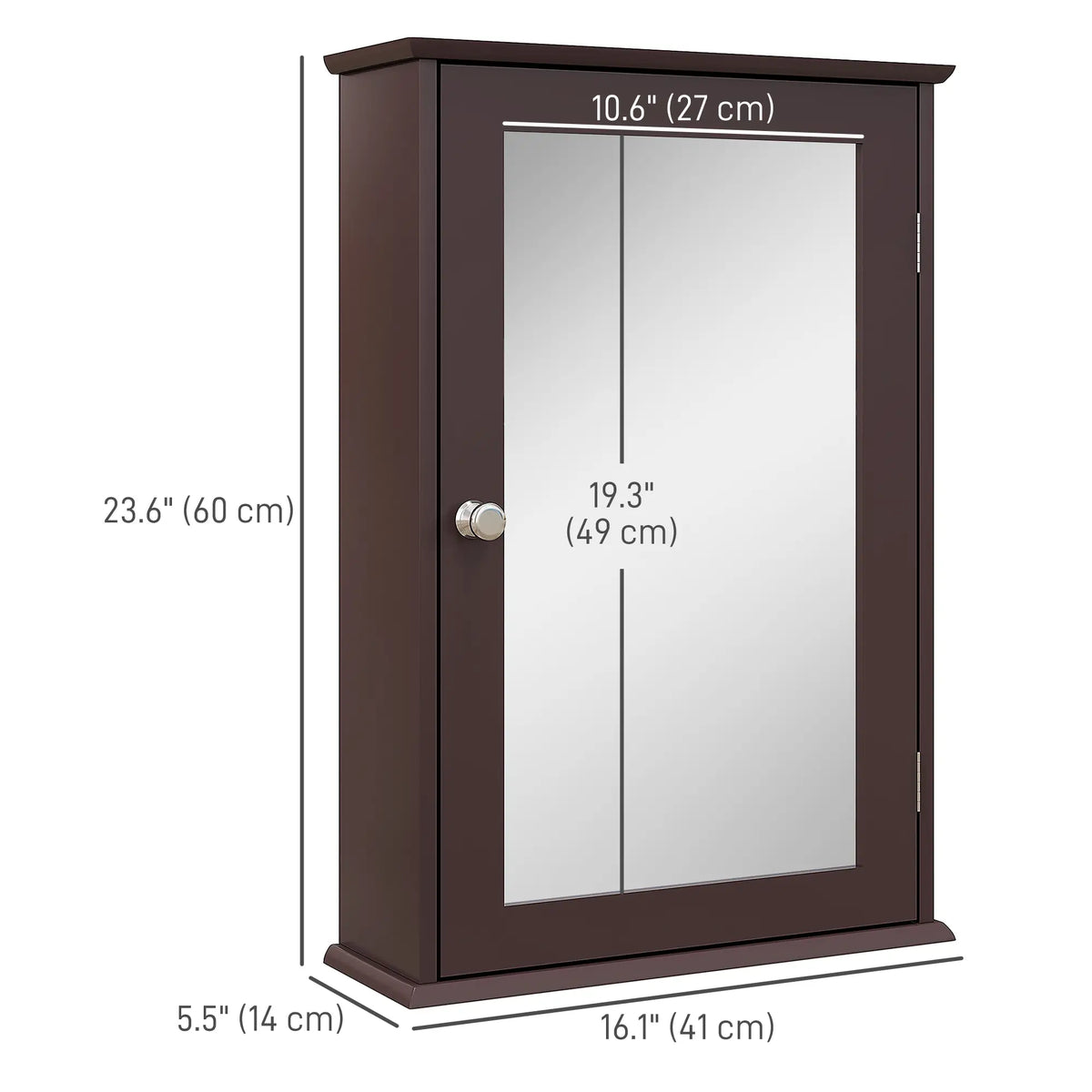 Bathroom Mirror Cabinet, Wall Mounted Medicine Cabinet, Dark Brown Mirror Medicine Cabinets at Gallery Canada