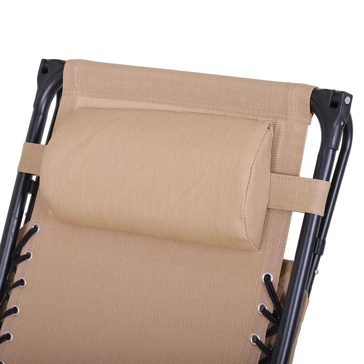 Zero Gravity Reclining Lounger Chair, Canopy Shade, Side Tray, Cupholder, Beige Lounger Chairs at Gallery Canada