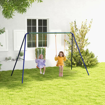 Kids Outdoor Swing Set, Metal Frame, Double Seats, Ages 3-8 Gym Sets & Swings at Gallery Canada