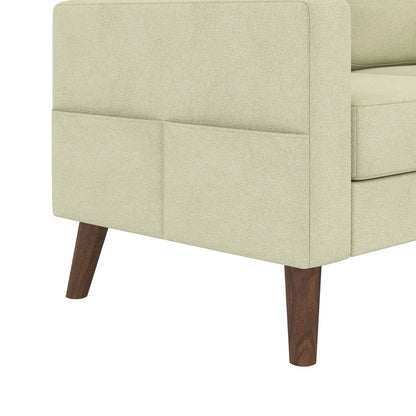 78" L-Shaped 3-Seater Sofa with Ottoman, Beige, Beige L Shaped Couchs at Gallery Canada