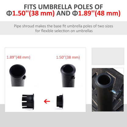 Bronze 18.5" Square Patio Umbrella Base, Resin Stand, Bronze Umbrella Bases at Gallery Canada