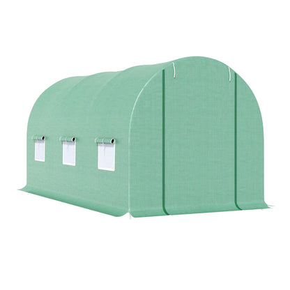 15' x 6.6' x 6.6' Walk-in Greenhouse, PE Cover, Roll Up Door, Windows Walk In Greenhouses at Gallery Canada