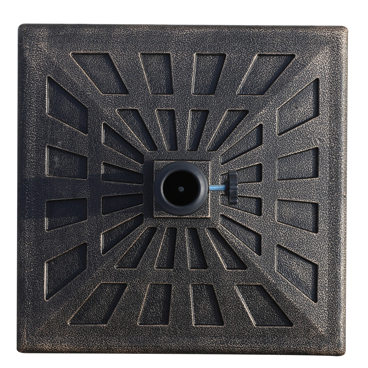 Bronze 18.5" Square Patio Umbrella Base, Resin Stand, Bronze Umbrella Bases at Gallery Canada