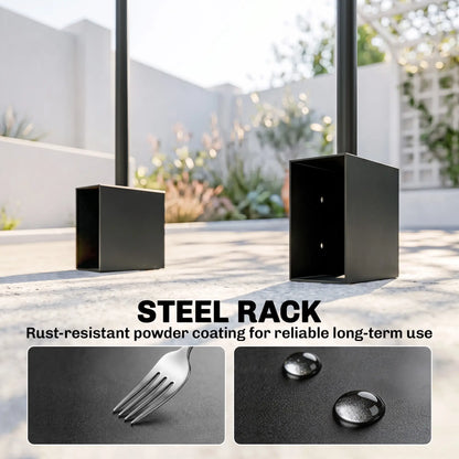 Diy Firewood Rack, Heavy Duty Steel Log Store, Black Firewood Racks at Gallery Canada