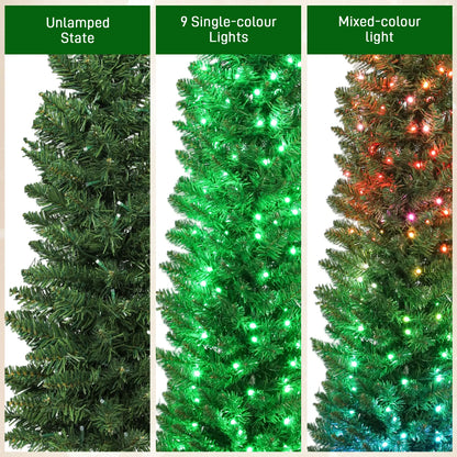 7.5ft Christmas Tree, Colorful DIY LEDs, Hinged Pencil, Remote, Timer, Green Pencil Christmas Trees at Gallery Canada