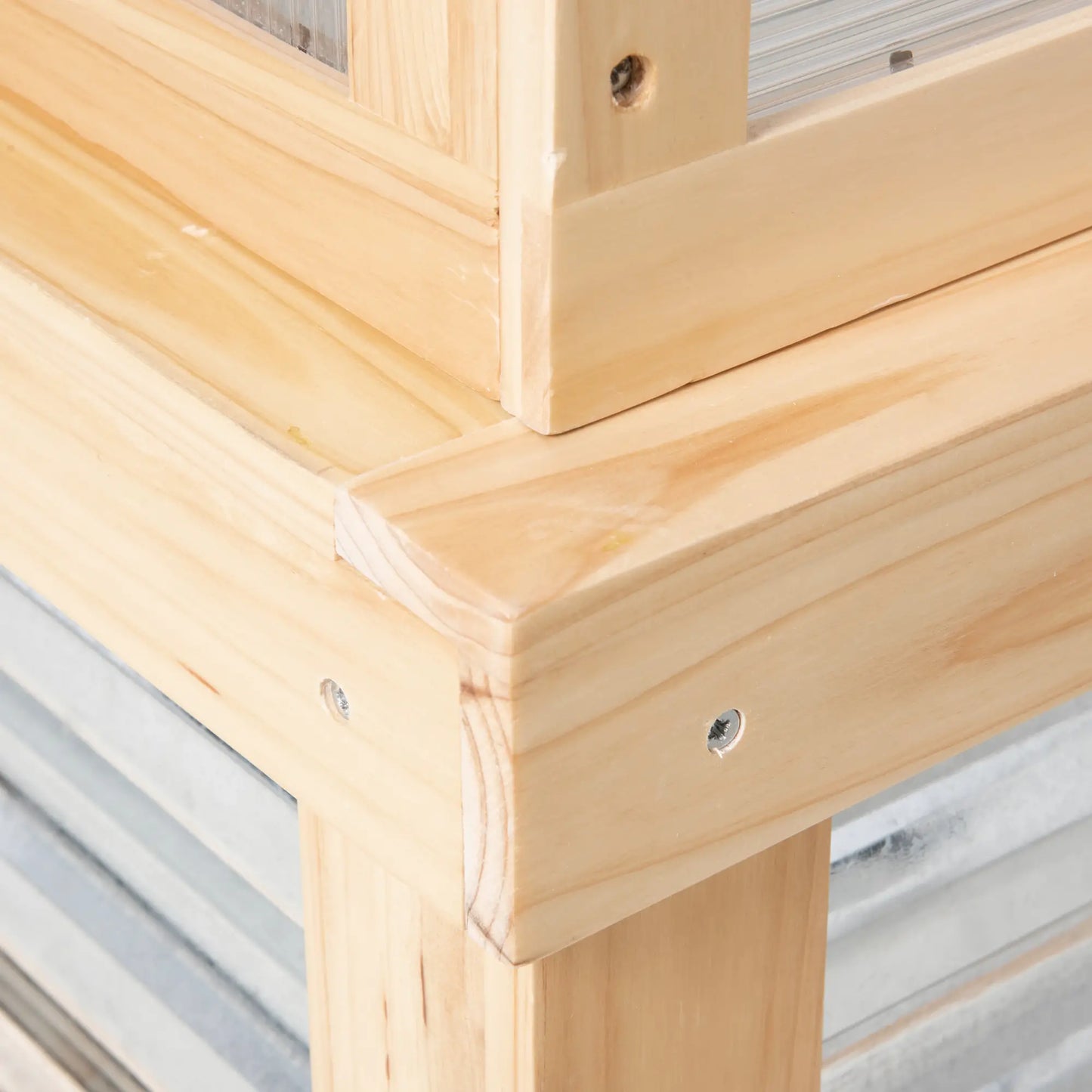 Raised Garden Bed Kit, Greenhouse Wooden Planter, 48" x 24" x 32", Natural Cold Frame Greenhouses at Gallery Canada
