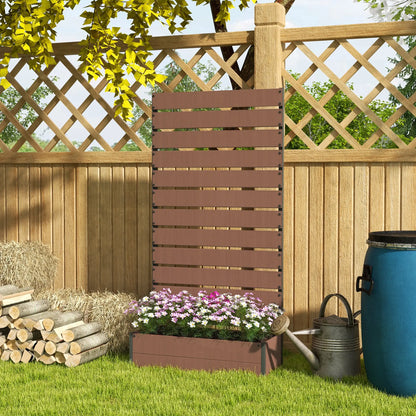 Trellis Planter Box, Raised Garden Bed With Trellis, Light Brown Wooden Planter Boxes at Gallery Canada