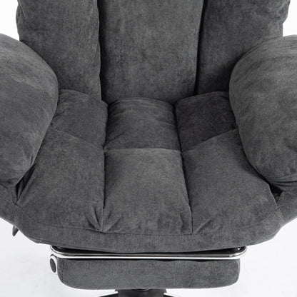 Criss Cross Chair With Wheels, Waterfall Armrests, Dark Grey, Dark Grey Task Chairs at Gallery Canada