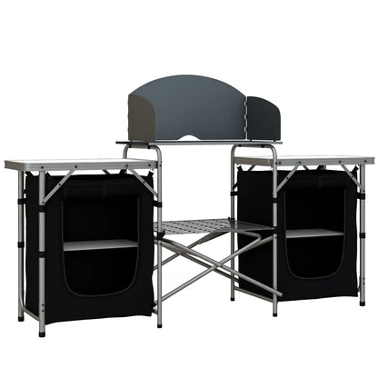 Aluminum Camping Table, Folding Kitchen with Windshield, Bag, Aluminum Picnic Tables & Camping Chairs at Gallery Canada