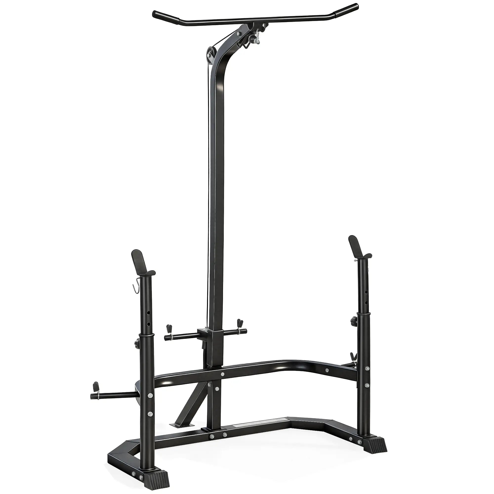 Cable Machine, Multi-Function Bench Press Rack, Lat-Pull Down System, Black Power Towers at Gallery Canada