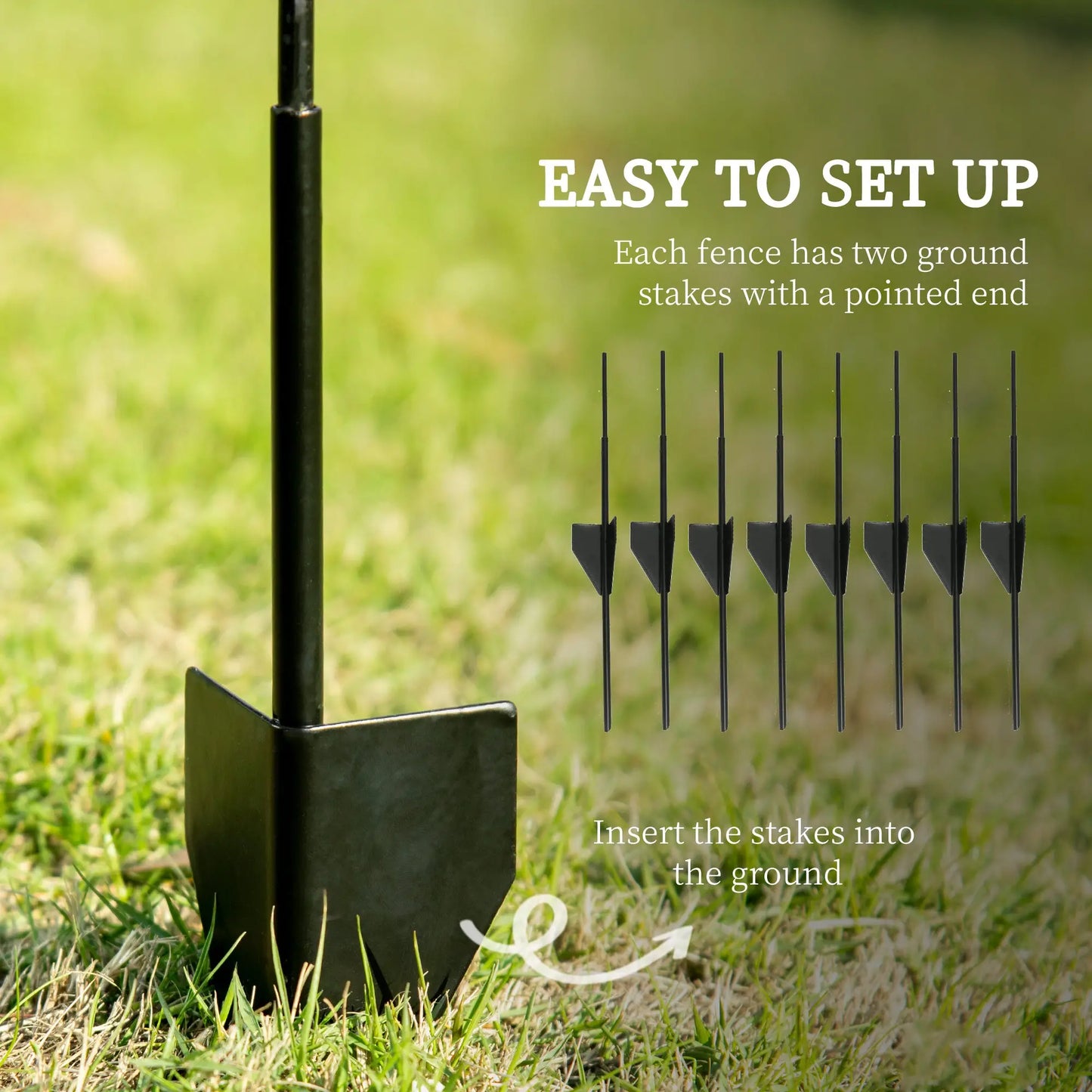 4 Pack Garden Fencing, Decorative Fence Panels, Circle, Wave, Black Garden Fences at Gallery Canada