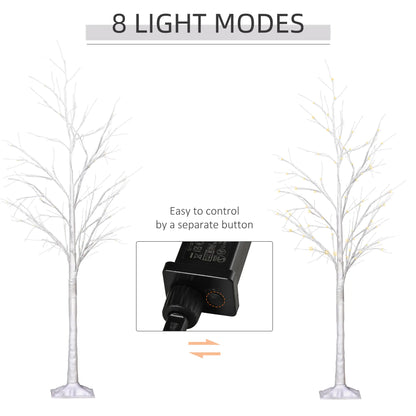 5FT Garden Birch Tree Light, 58 Warm LEDs, 8 Modes, Indoor Outdoor Artificial Tree Light at Gallery Canada