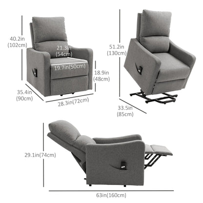 Electric Lift Recliner Chair, Power Chaise Lounge, Remote Control, Side Pocket Electric Power Lift Chairs at Gallery Canada